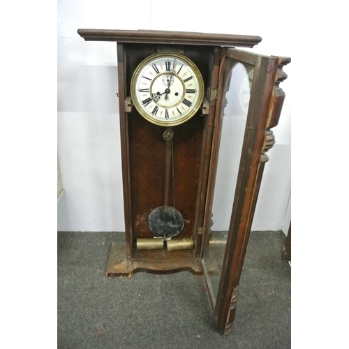 206 - An antique Vienna style pendulum clock.