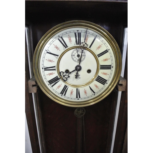 206 - An antique Vienna style pendulum clock.