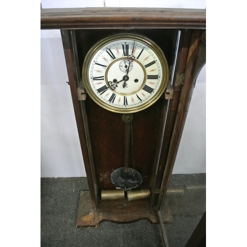 206 - An antique Vienna style pendulum clock.