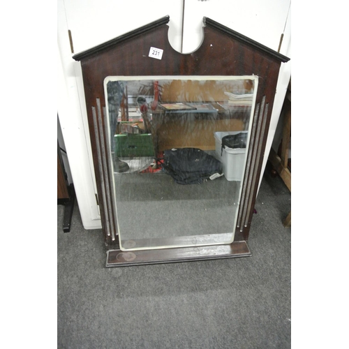 231 - An antique mirror (in need of restoration).