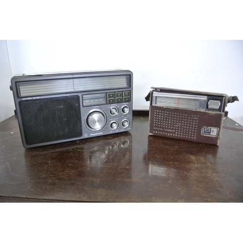 240 - A National Panasonic 8 transistor radio, along with a Panasonic radio.