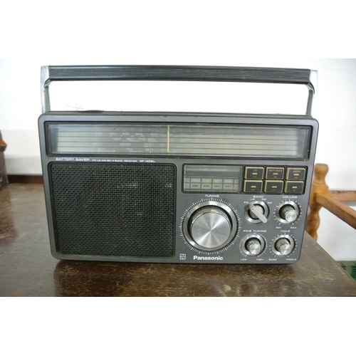 240 - A National Panasonic 8 transistor radio, along with a Panasonic radio.