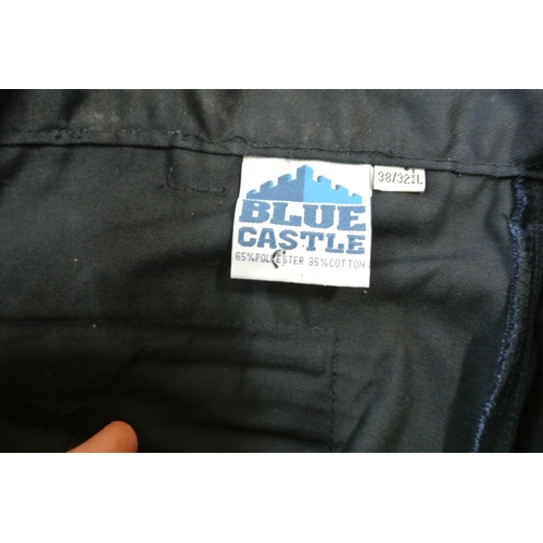 250 - A Super Champion boiler suit along with a pair of Blue Castle workman's trousers.