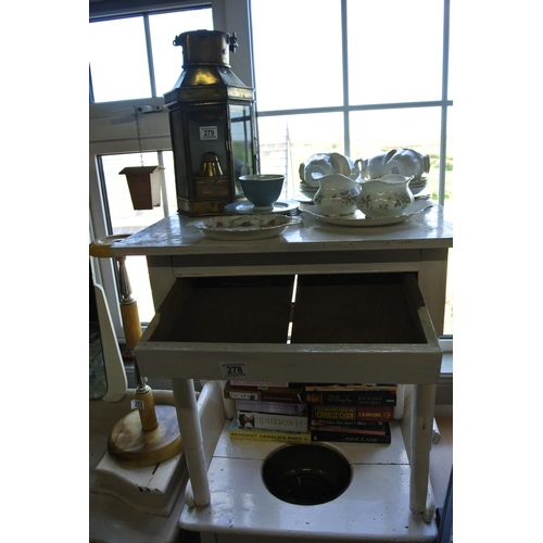 278 - A vintage / antique up-cycled console table.