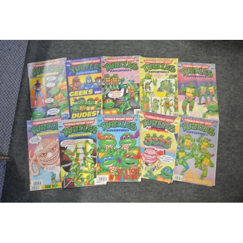 292 - An assortment of retro Teenage Mutant Hero Turtles comics.