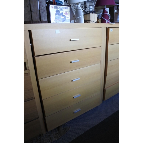 346 - A large modern chest of drawers.