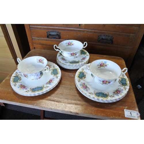 392 - A Royal Albert 'Berkely' part tea set.