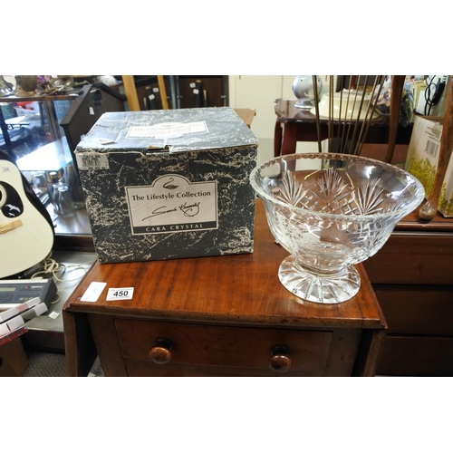 455 - A large crystal bowl by Cara Crystal from the Sarah Kennedy Lifestyle Collection complete with origi... 