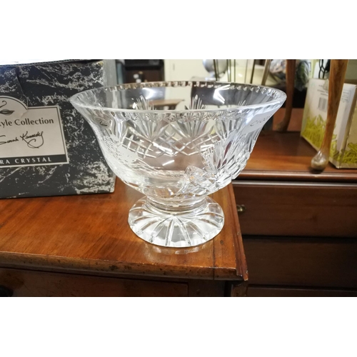 455 - A large crystal bowl by Cara Crystal from the Sarah Kennedy Lifestyle Collection complete with origi... 