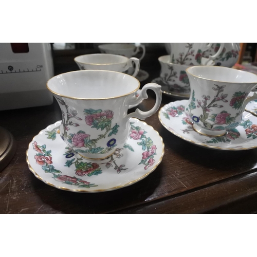 63 - A vintage Bone Coronet China tea set.