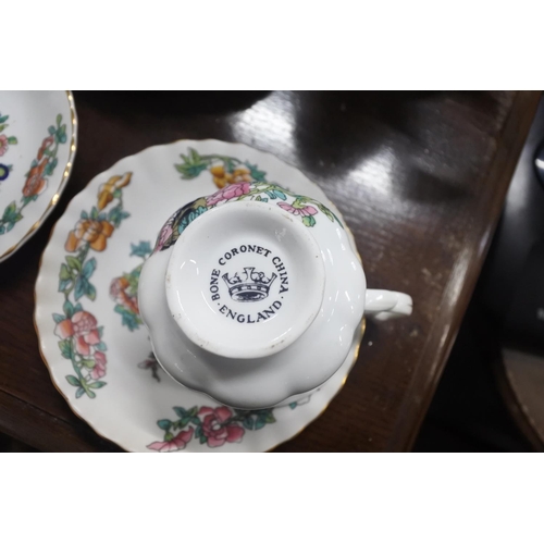 63 - A vintage Bone Coronet China tea set.