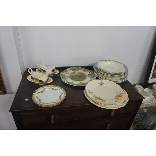 77 - A large assortment of plates and ceramics to include makers such as 'Paragon', 'Spode', 'Grindley', ... 