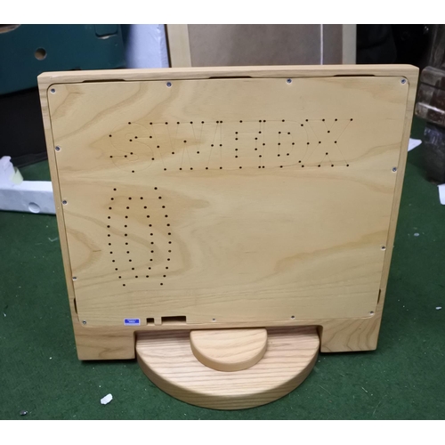 137 - A wood framed table top mirror (converted from a computer monitor).