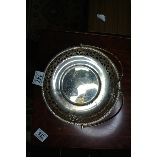 147 - Three vintage glass lemons on a silver plated tray.