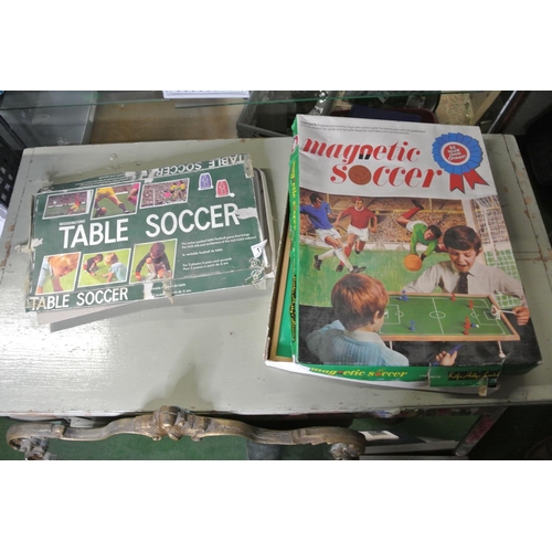 176 - A Waddingtons Table Soccer game (a/f), along with a Kitfix Hobby's Limited Magnetic soccer game.