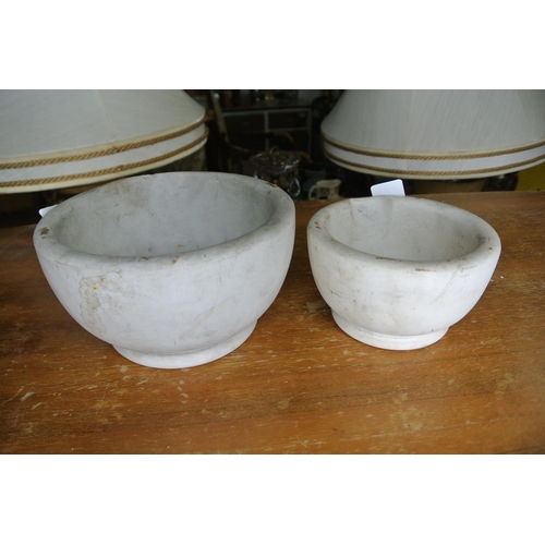 182 - Two stoneware mortars.