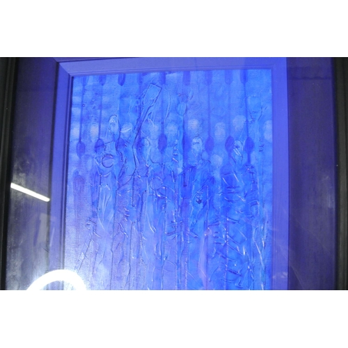 209 - A framed abstract artwork signed by artist 'Gibney'.