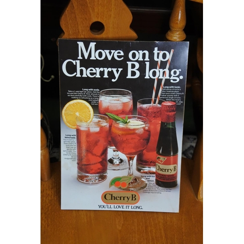 138 - An advertising card bar display, reading 'Move on to Cherry B long'.