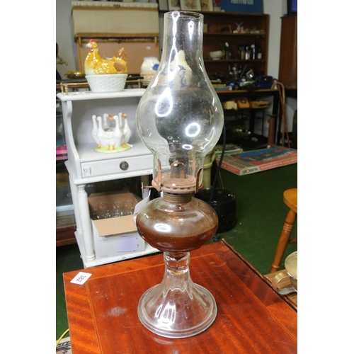 156 - Three vintage oil lamps.