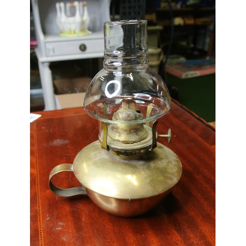 156 - Three vintage oil lamps.