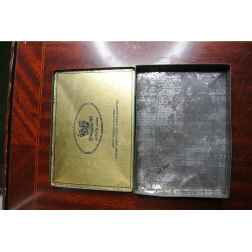 157 - Two vintage advertising tins along with an assortment of lighters.