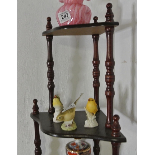 252 - A mahogany whatnot.