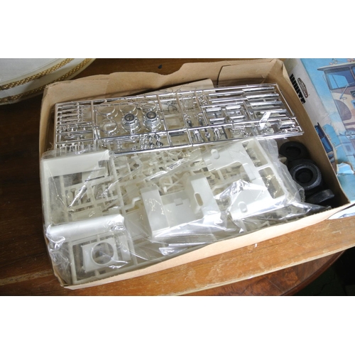 263 - A White Freightliner Dual Drive Truck Tractor un-assembled vehicle hobby kit.