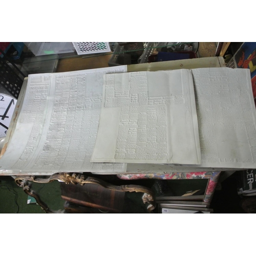 266 - An assortment of Belfast Telegraph printing sheets.