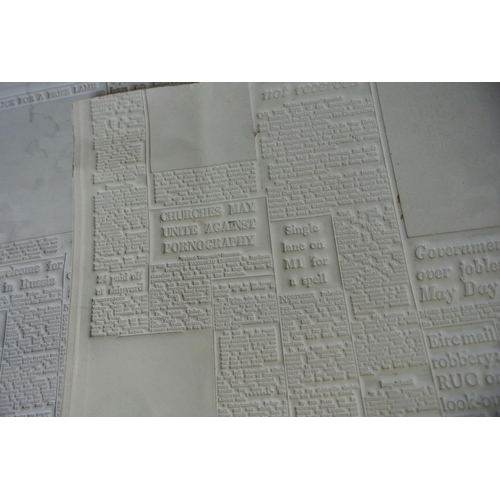 266 - An assortment of Belfast Telegraph printing sheets.