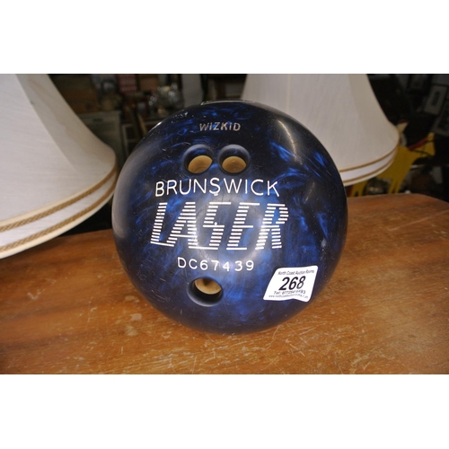268 - A Wizkid Brunswick Laser bowling ball.