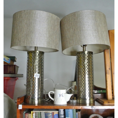 284 - A pair of decorative table lamps.