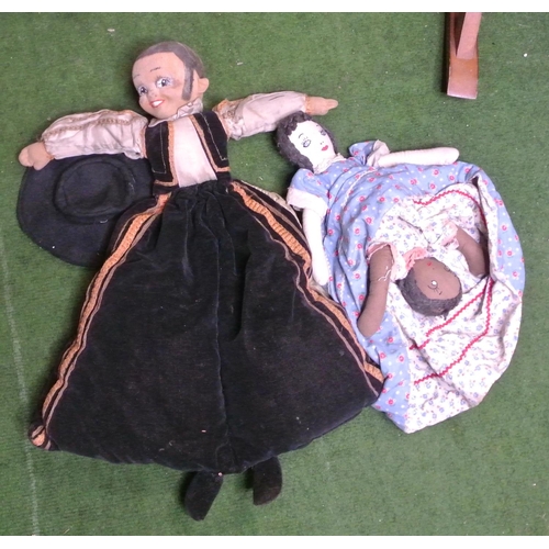 287 - A vintage topsy turvy doll, along with another vintage doll.