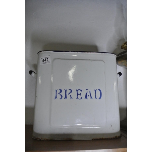 442 - An enamel bread bin.
