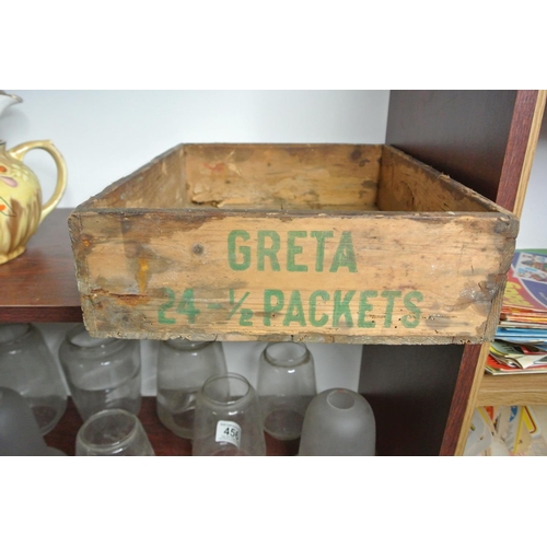 455 - An advertising crate, reading 'British Made Margarine'.