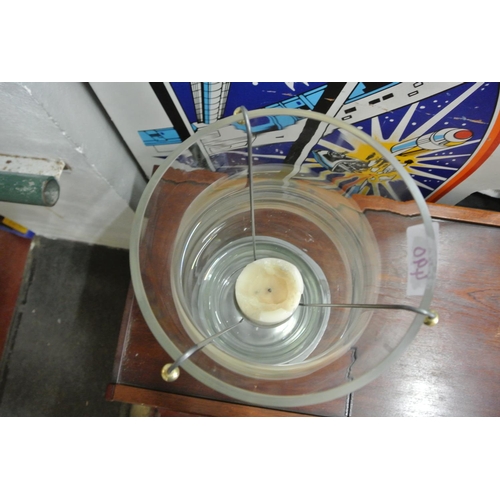 490 - A decorative modern candle holder.