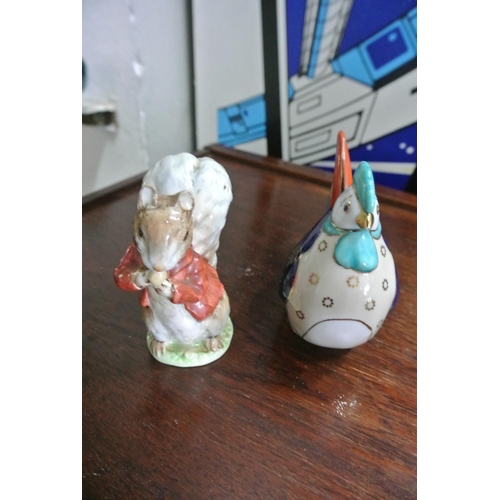 496 - An assortment of ceramic figures to include makers such as, 'Beswick', 'Bellwood', and more.