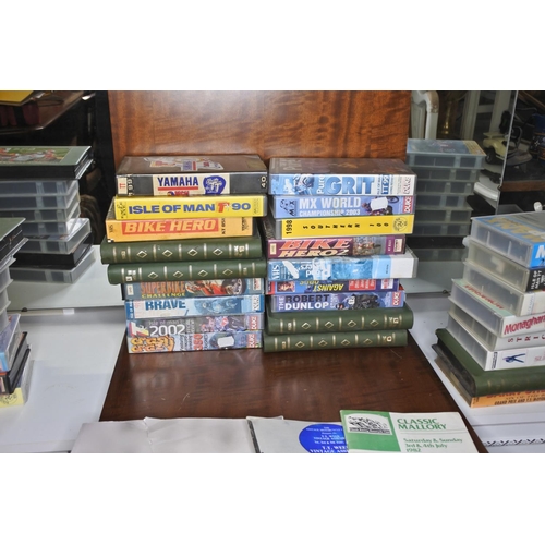 127 - A collection of motorbike road racing VHS tapes, to include Robert Dunlop, Isle of Man TT etc.