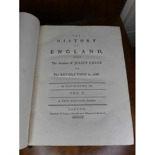 234 - Two leather bound volumes 'Humes History England'.