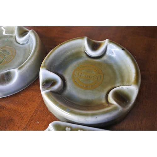 74 - 5 vintage Wade ashtrays.