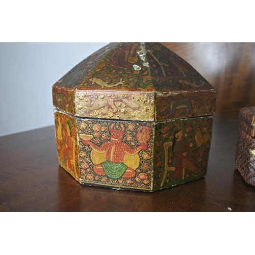 78 - A collection of 2 antique trinket boxes.