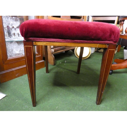 148 - An antique inlaid mahogany bedroom chair.