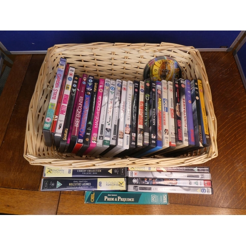 100 - An assortment of various DVDs.