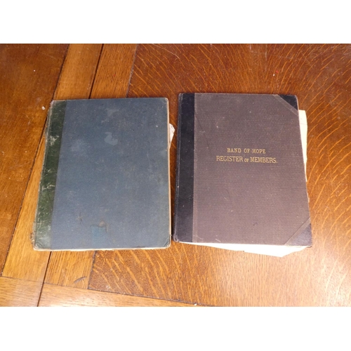 106 - 2 interesting hand written books, to include 'Church of Ireland Temperance Society - Diocese of Derr... 