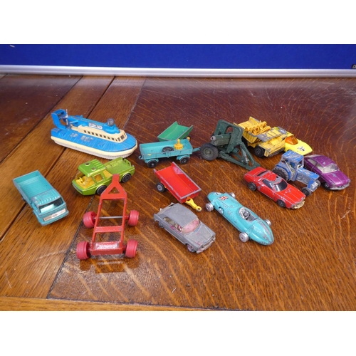 116 - A collection of vintage playworn cars, to include Corgi, Matchbox & more.