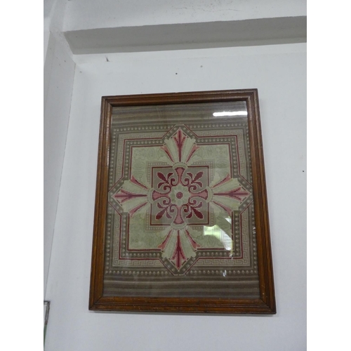 121 - A framed vintage/ antique needlepoint tapestry.