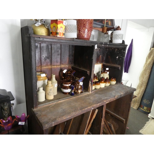 17 - An antique shop counter/ cabinet in need of restoration.