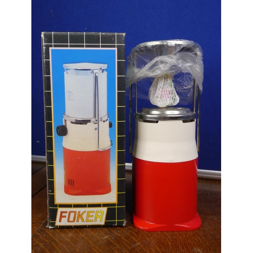 58 - A boxed gas camping lantern.