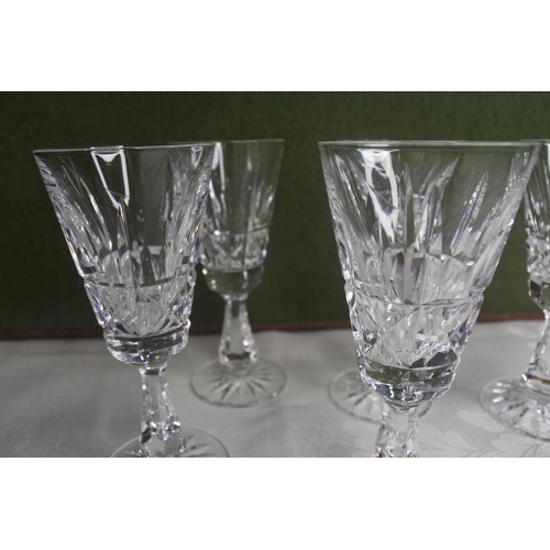 606 - A set of 6 Waterford Crystal Lismore glasses.