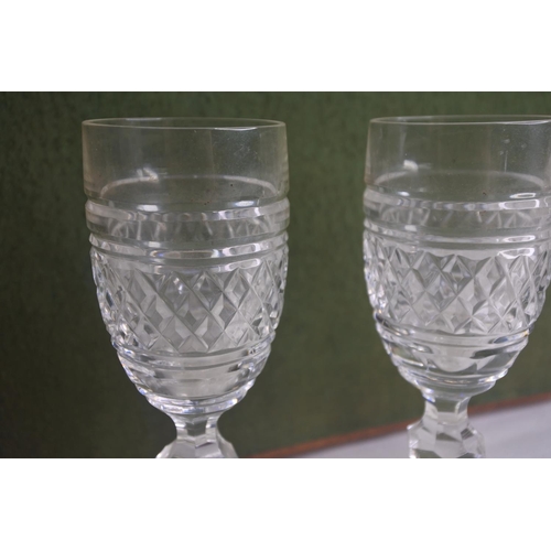 607 - A set of 3 Waterford Crystal glasses.