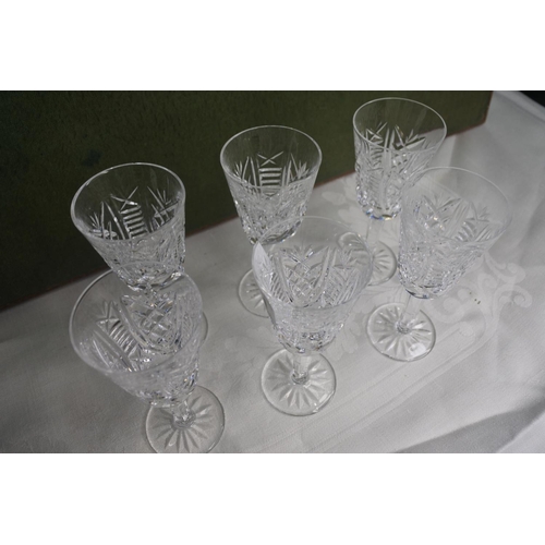 611 - A set of 6 Waterford Crystal glasses.